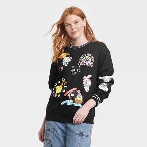 Sanrio Hello Kitty and Friends Sweatshirt Womens Medium Black Graphic Pullover